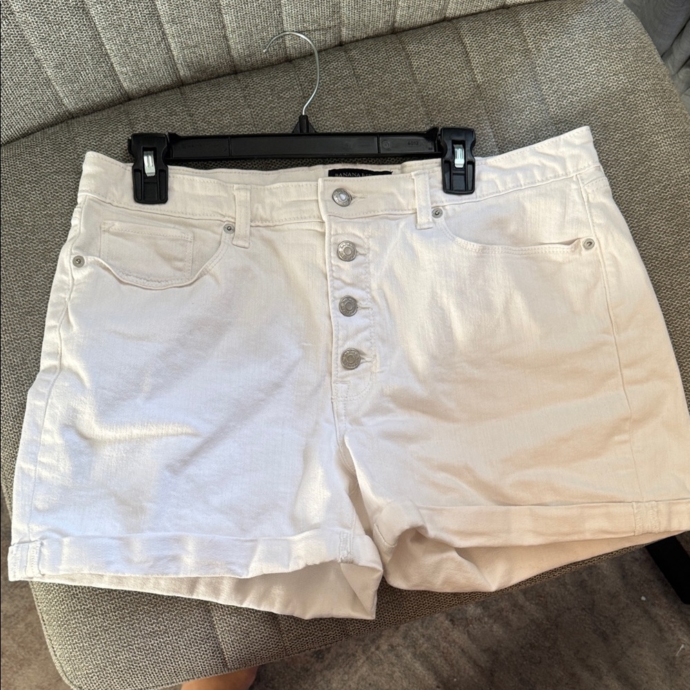 Banana Republic White Jean Shorts